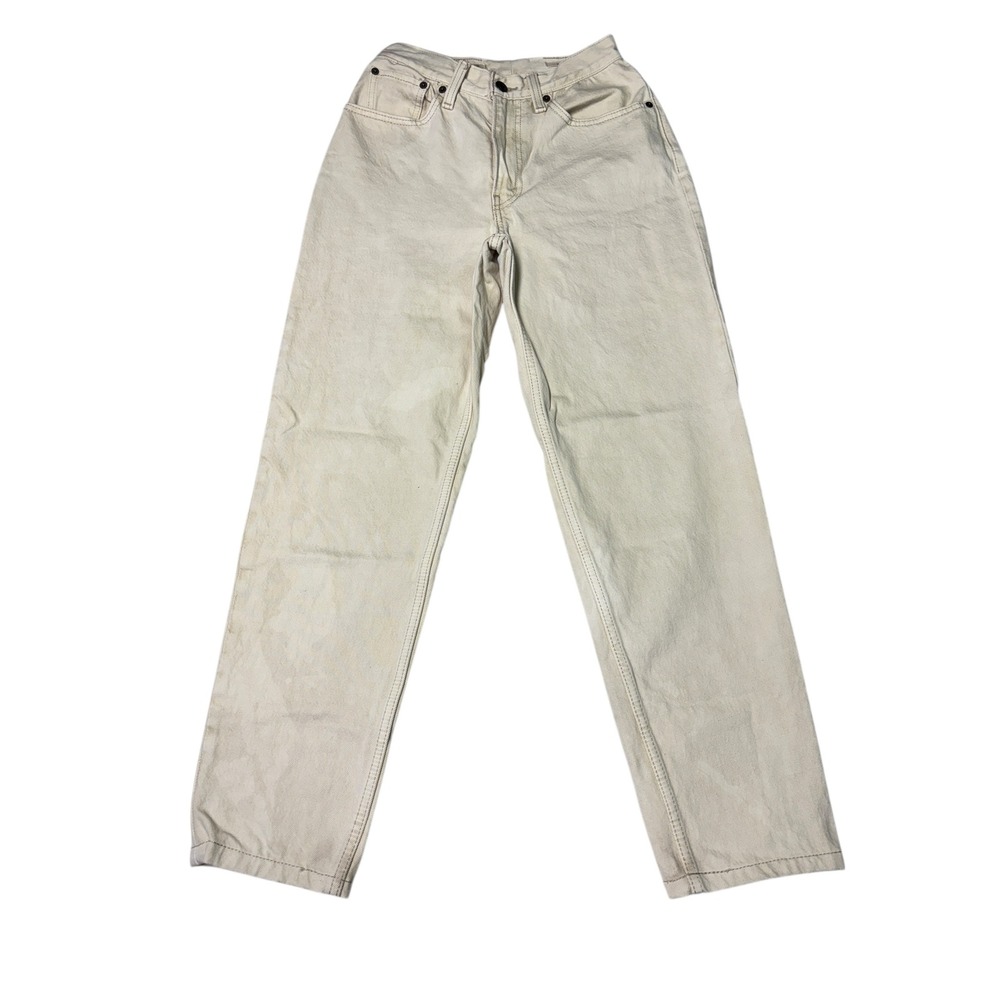 Levi Strauss Premium 80s Mom Jean Light Cream Beige Size 25x27